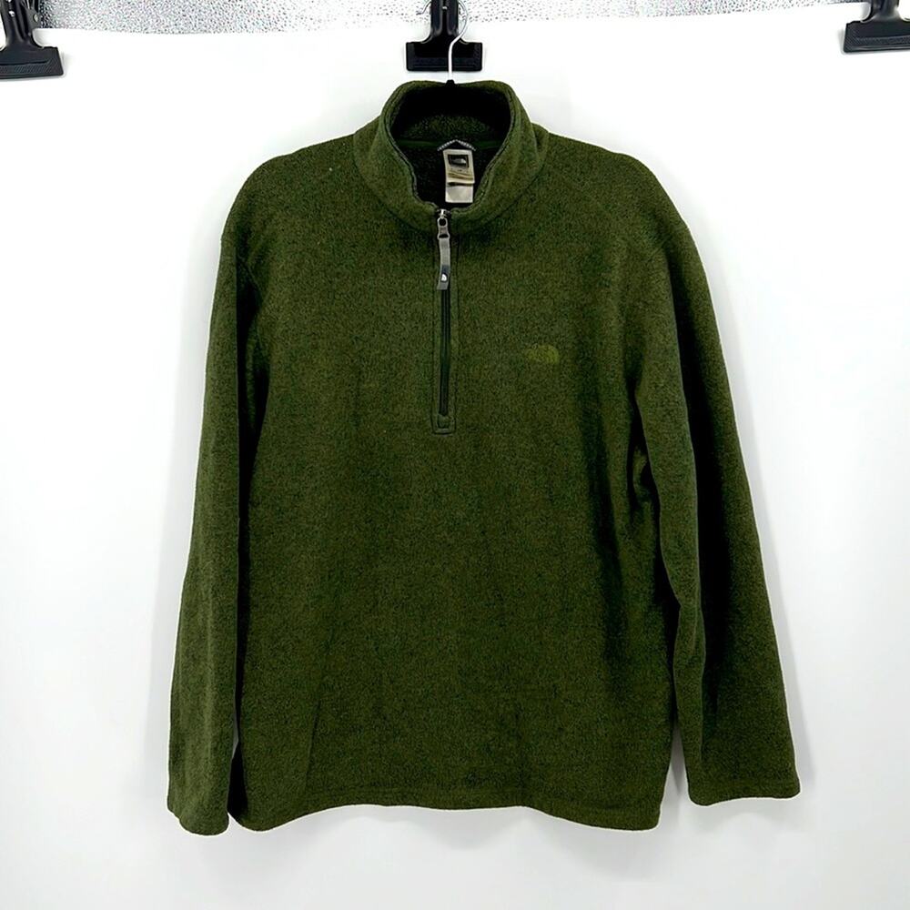 The North Face Men's 1/4 Zip Pullover - Forest Green - Large